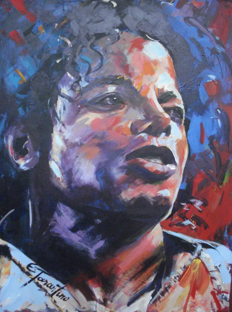 Michael Jackson Porträt in Acryl